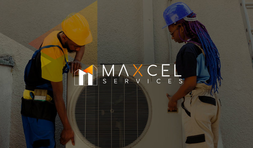 Maxcel technicians servicing an HVAC system